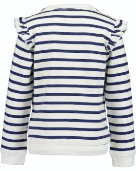 Sweater Blume blau gestreift 122